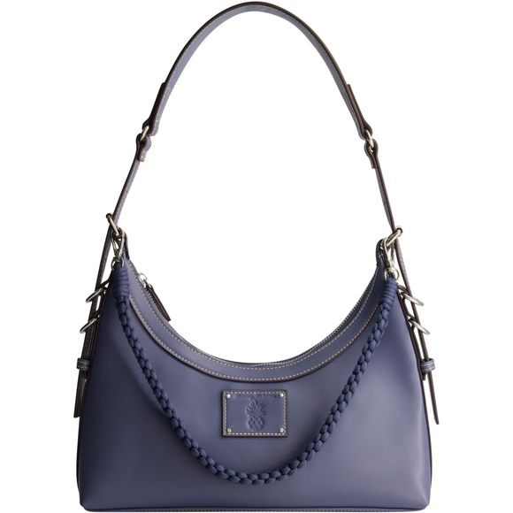 Hobo Bag, Zip-Top Handbag With Adjustable Shoulder Strap, Navy ^-^ - Picture 1 of 6